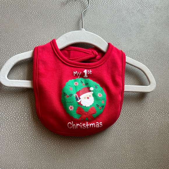 Three Holiday bibs, Christmas, NYE, Thanksgiving only used for photos - Picture 1 of 3